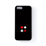Poker Playing Cards Symbols Diamond Club Heart Spade on Black Background Coque Rigide Plastique Noire Snap-On Protection Arrière pour Apple® iPhone 5 / 5s de UltraCases + Livré avec une protection d'écran GRATUITE