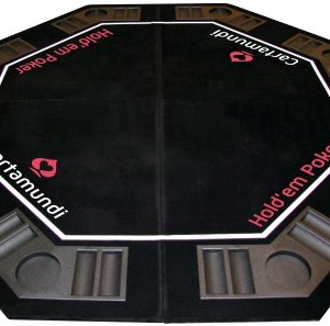 Cartamundi - 108035327 - Jeu de Société - Diamond Poker - Table Top Poker - Capacité 8 Joueurs - Pliage x4 - Housse de Transport - 120 x 120